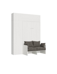 Letto 140 Sofà Kentaro Bianco Frassino con colonna -...